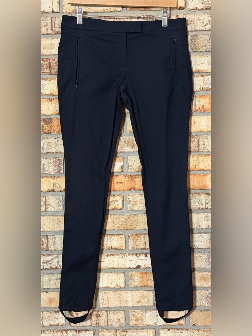 Theory black stirrup pants